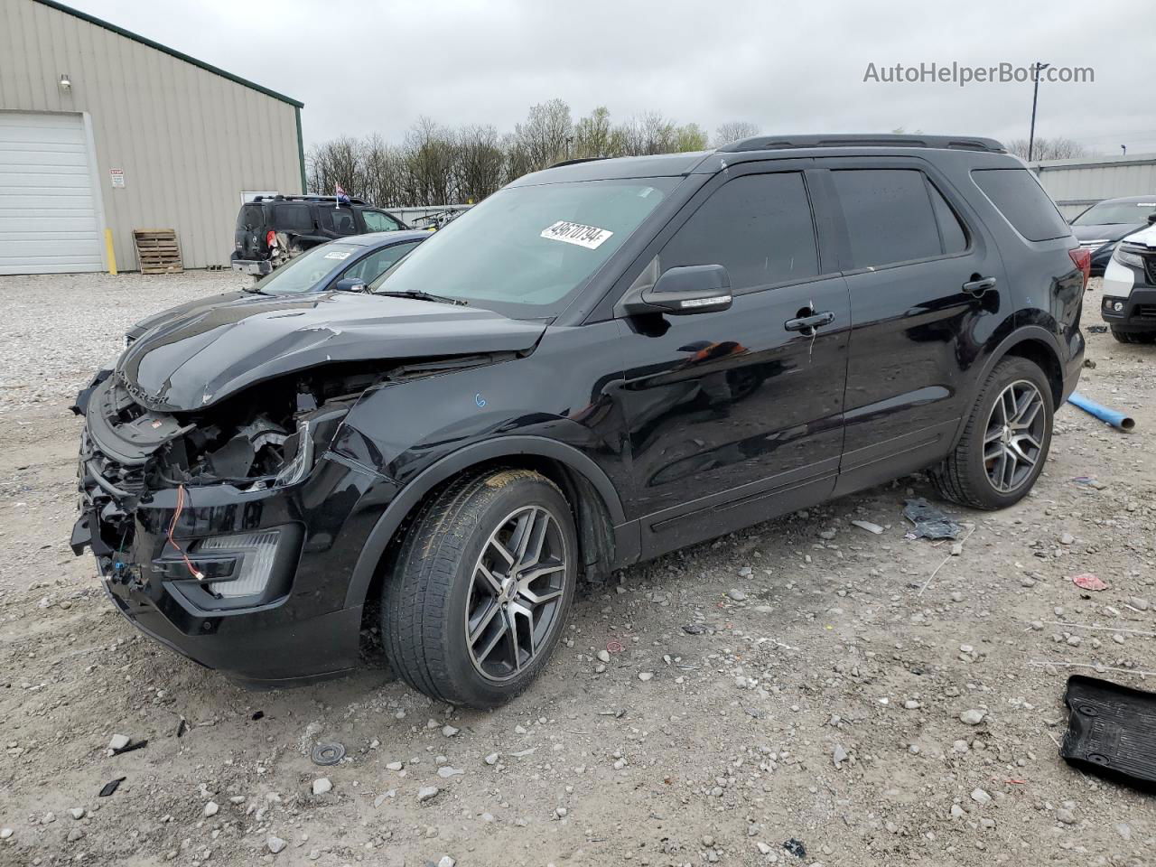 2017 Ford Explorer Sport Черный vin: 1FM5K8GT4HGE35309