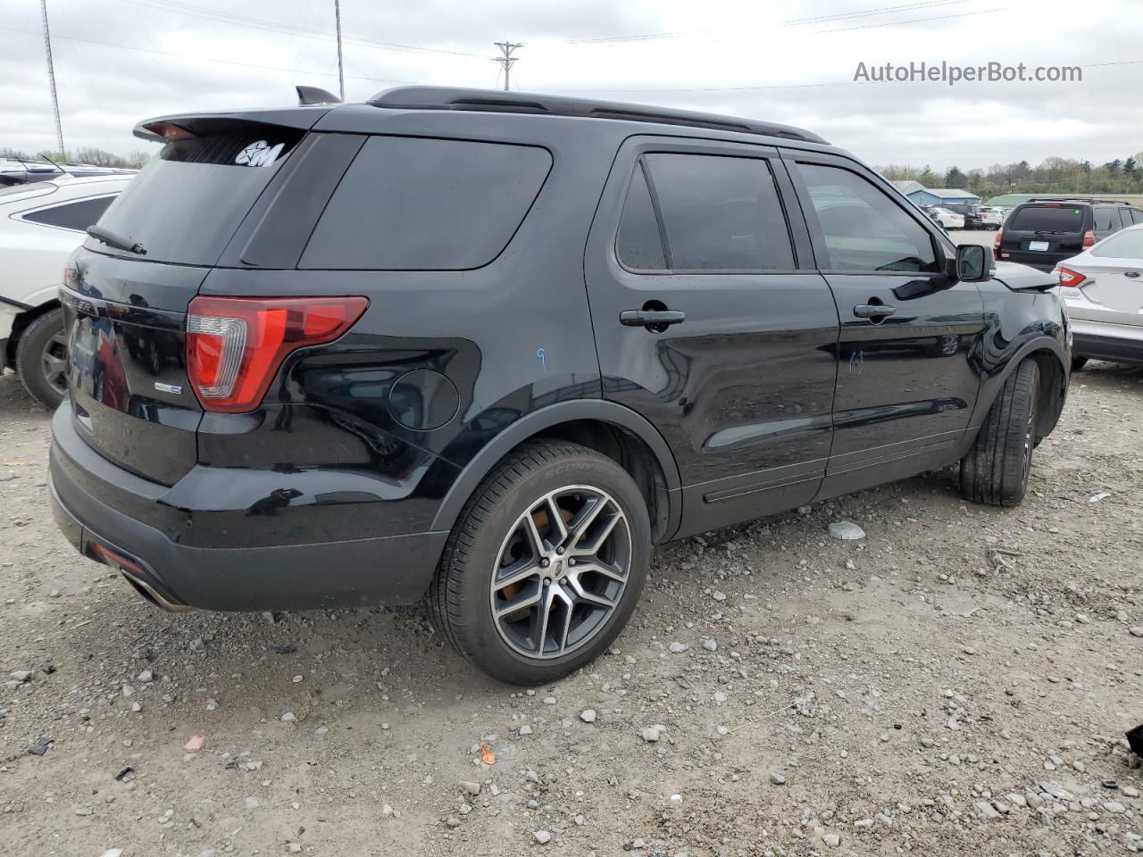 2017 Ford Explorer Sport Черный vin: 1FM5K8GT4HGE35309