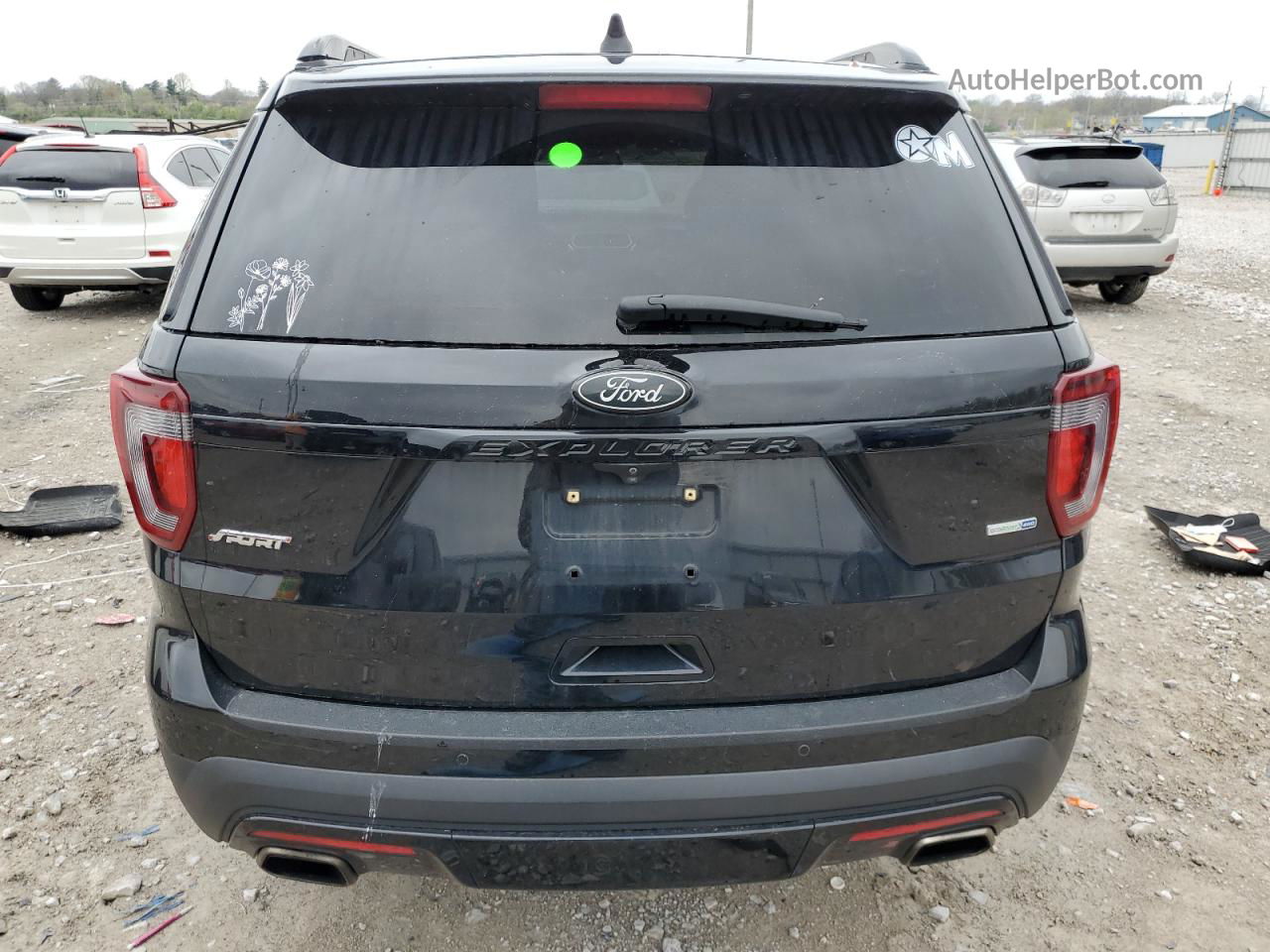 2017 Ford Explorer Sport Черный vin: 1FM5K8GT4HGE35309