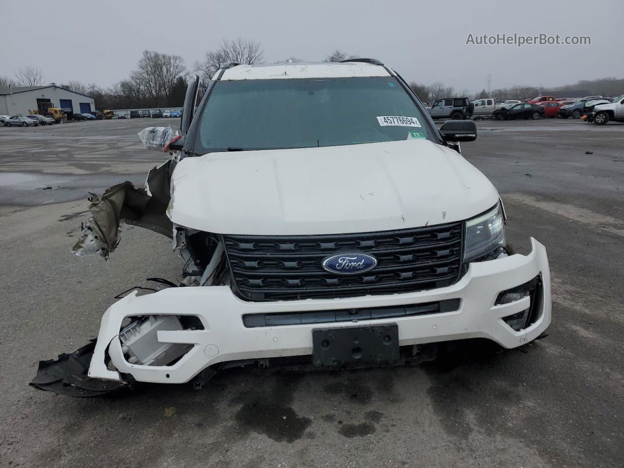 2016 Ford Explorer Sport White vin: 1FM5K8GT5GGC53424