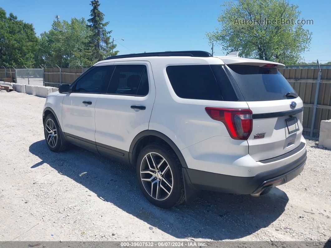 2017 Ford Explorer Sport White vin: 1FM5K8GT5HGA56125