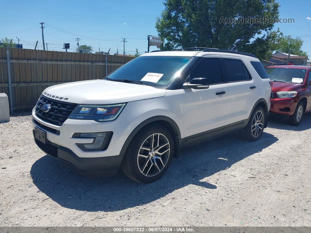 2017 Ford Explorer Sport White vin: 1FM5K8GT5HGA56125