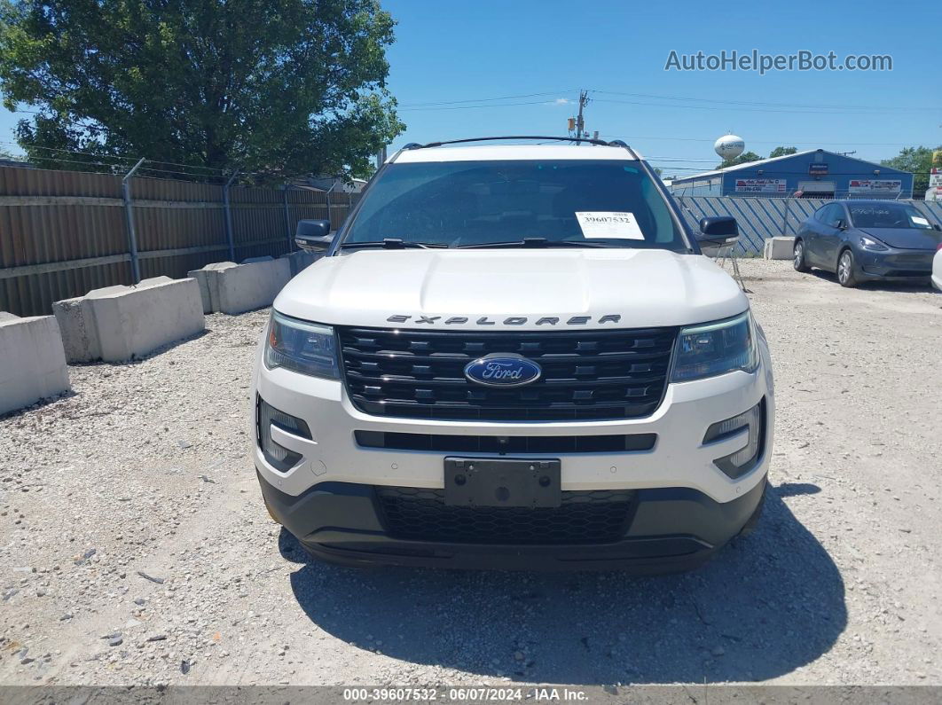 2017 Ford Explorer Sport White vin: 1FM5K8GT5HGA56125