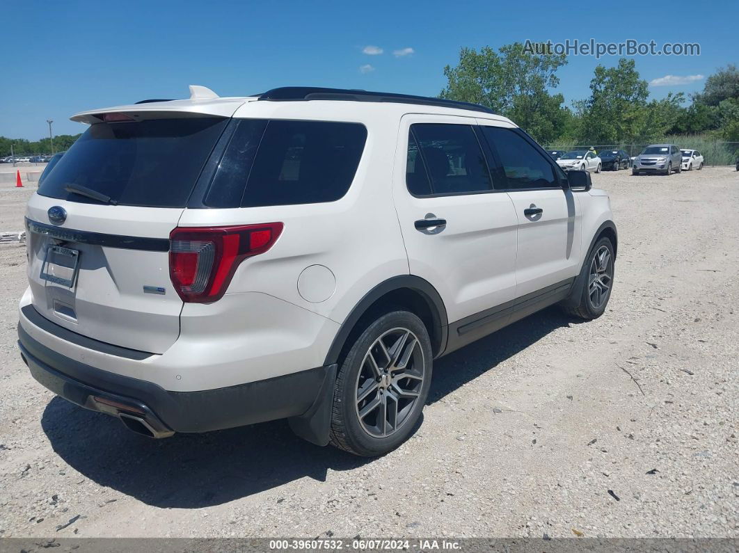 2017 Ford Explorer Sport White vin: 1FM5K8GT5HGA56125