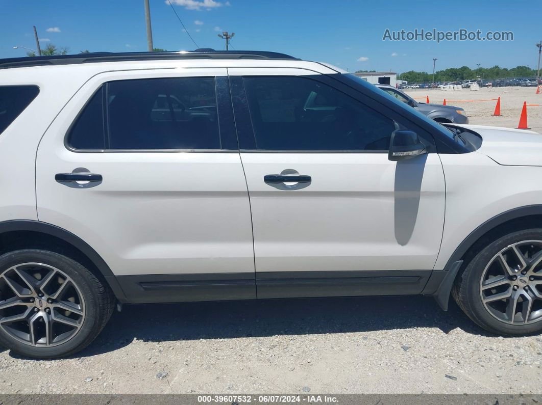 2017 Ford Explorer Sport White vin: 1FM5K8GT5HGA56125