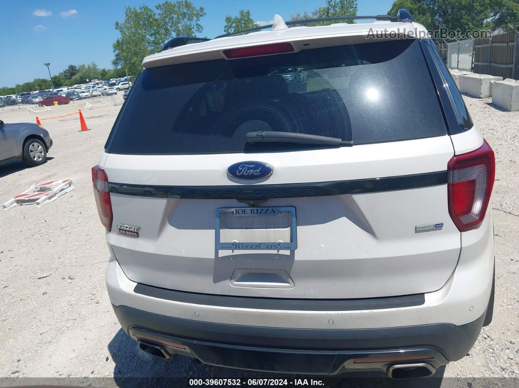 2017 Ford Explorer Sport White vin: 1FM5K8GT5HGA56125