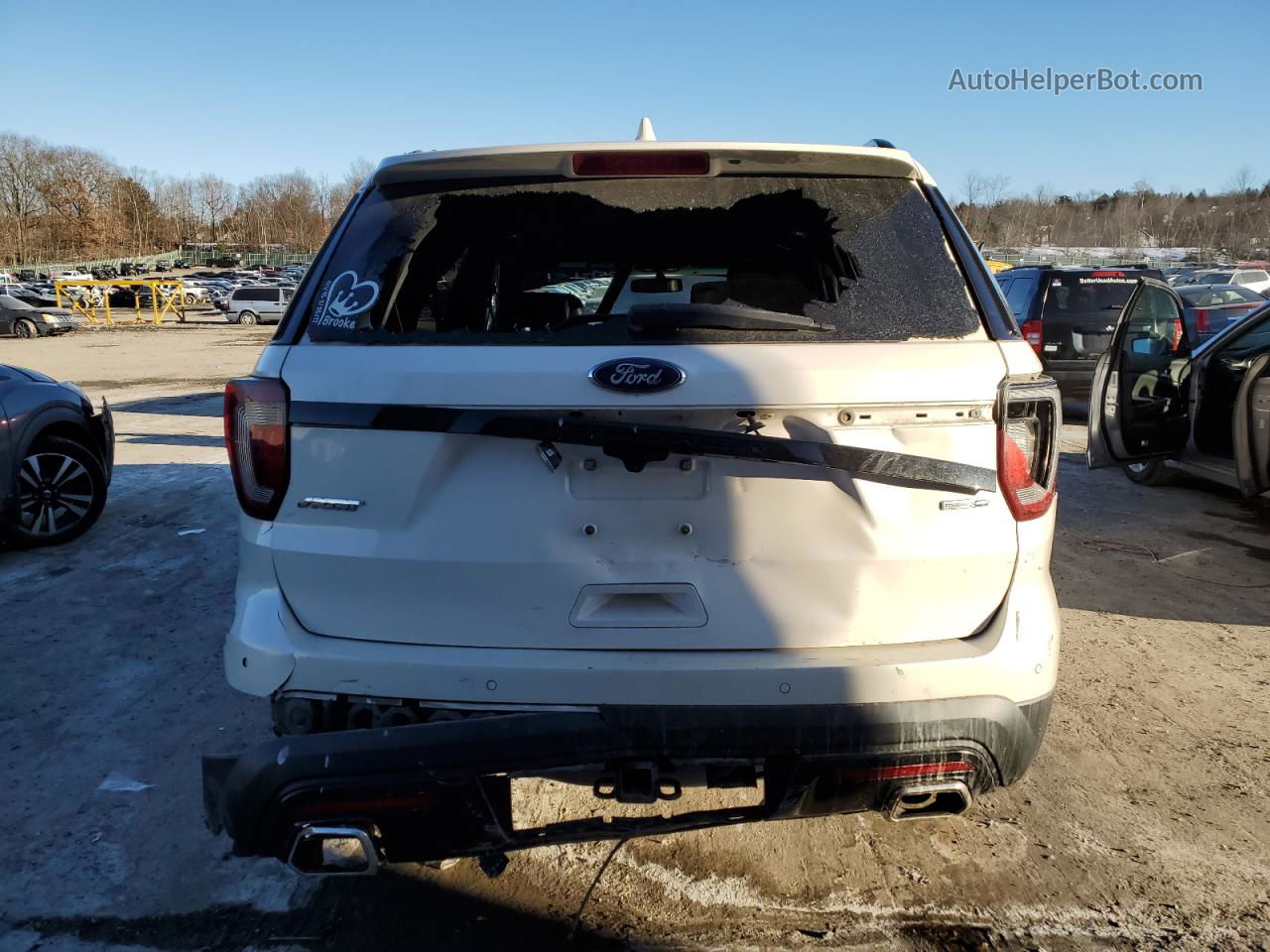 2017 Ford Explorer Sport White vin: 1FM5K8GT5HGB07171