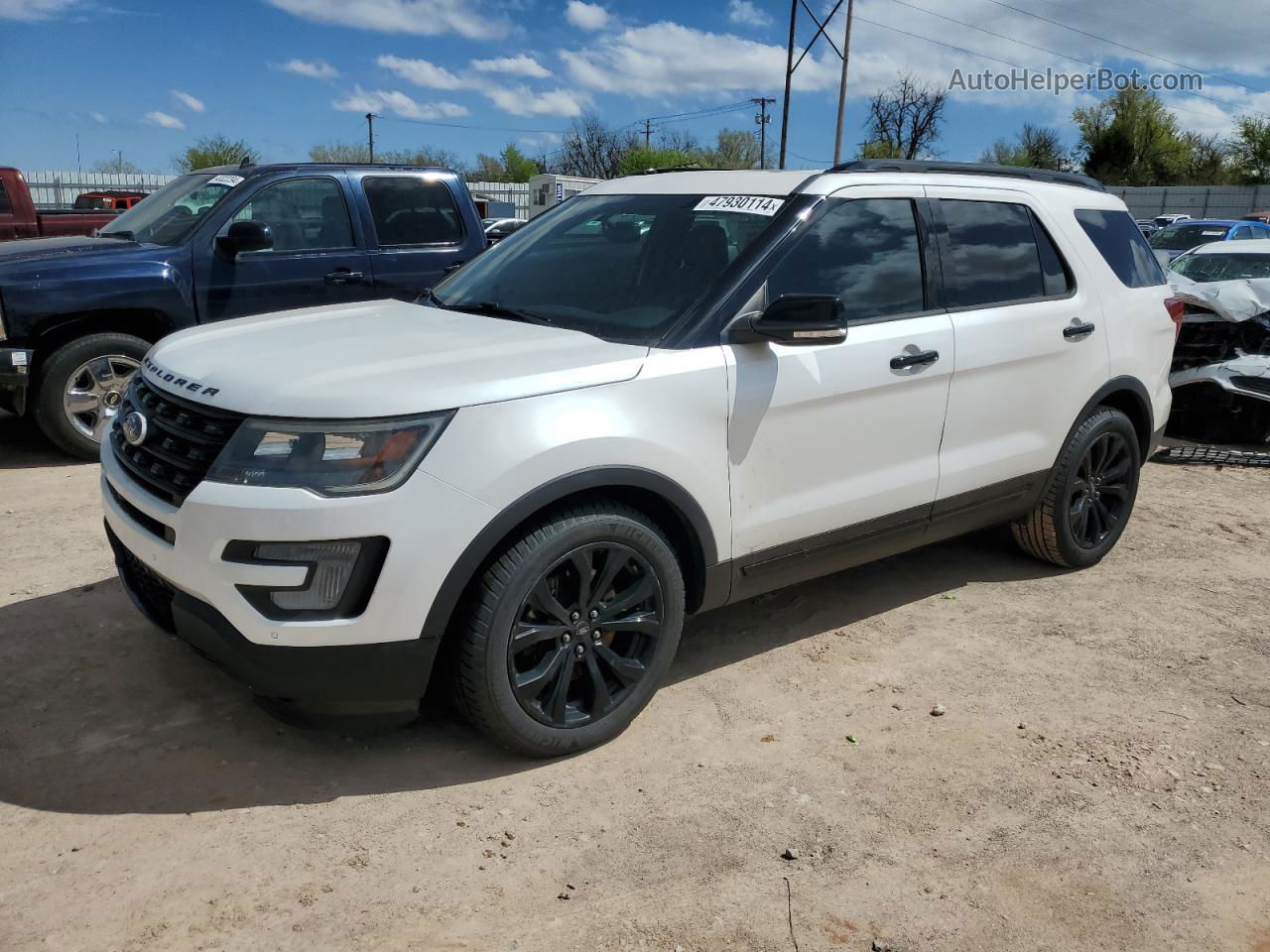 2017 Ford Explorer Sport White vin: 1FM5K8GT5HGB30420