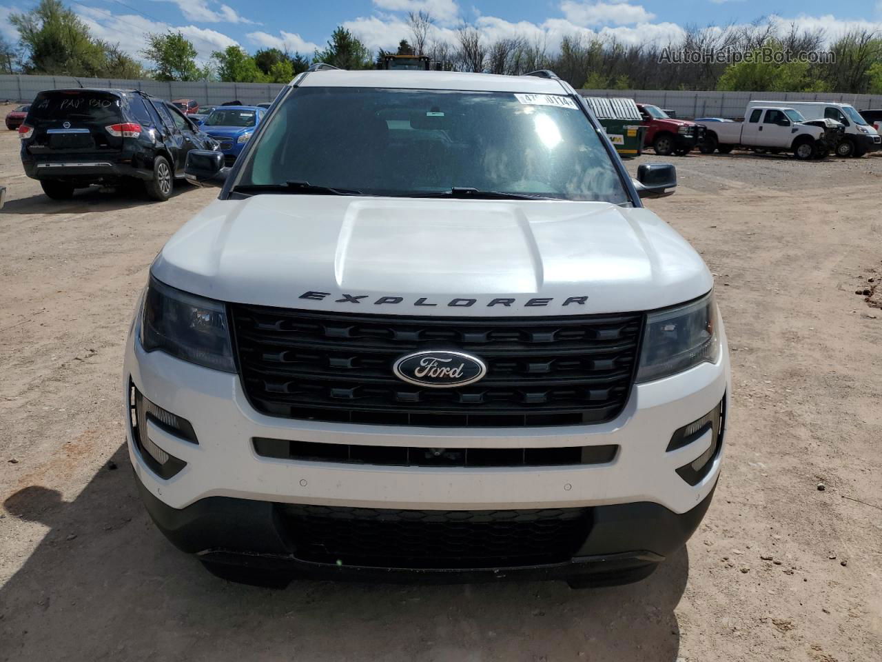 2017 Ford Explorer Sport White vin: 1FM5K8GT5HGB30420