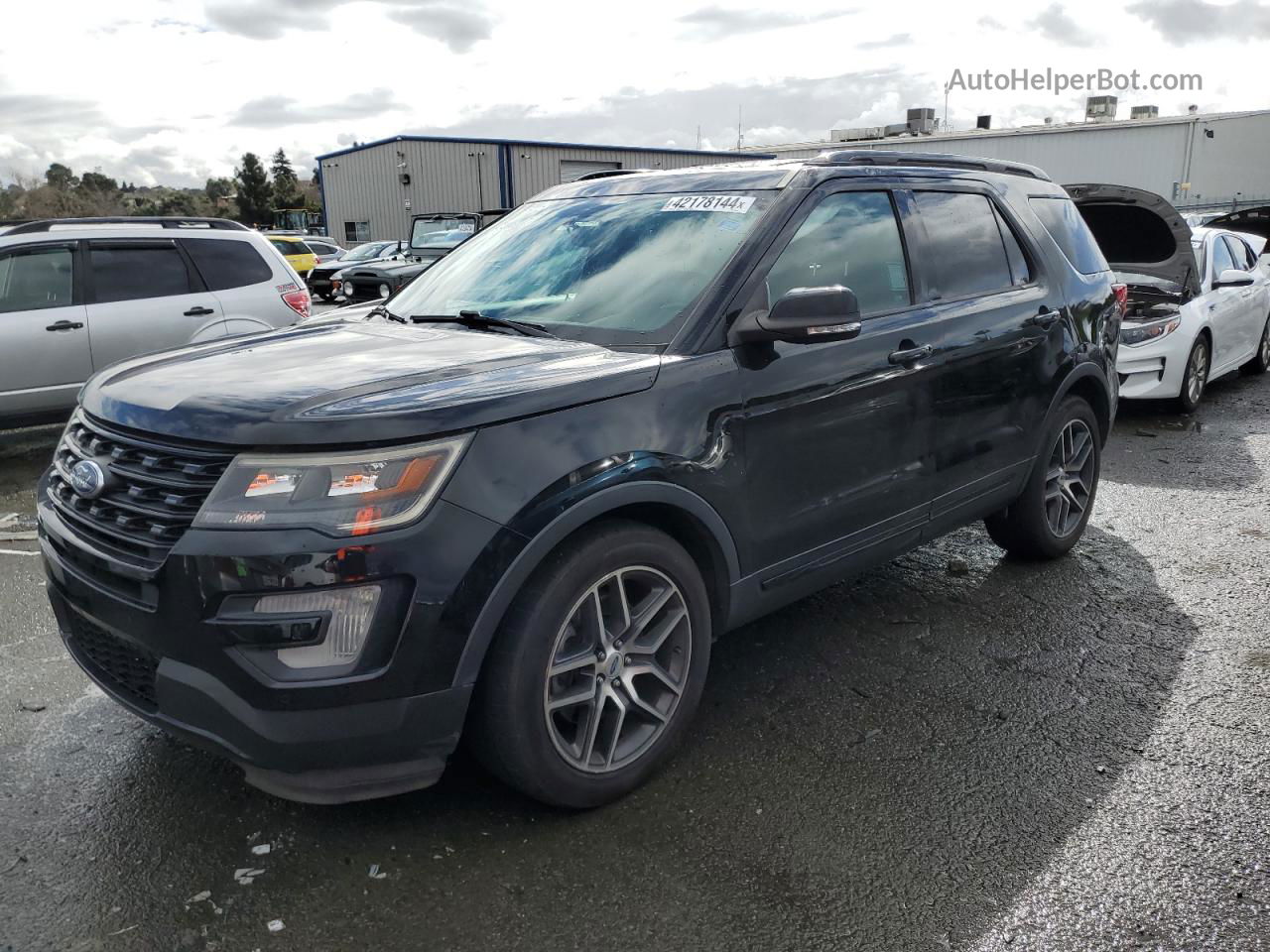 2017 Ford Explorer Sport Синий vin: 1FM5K8GT5HGC77935