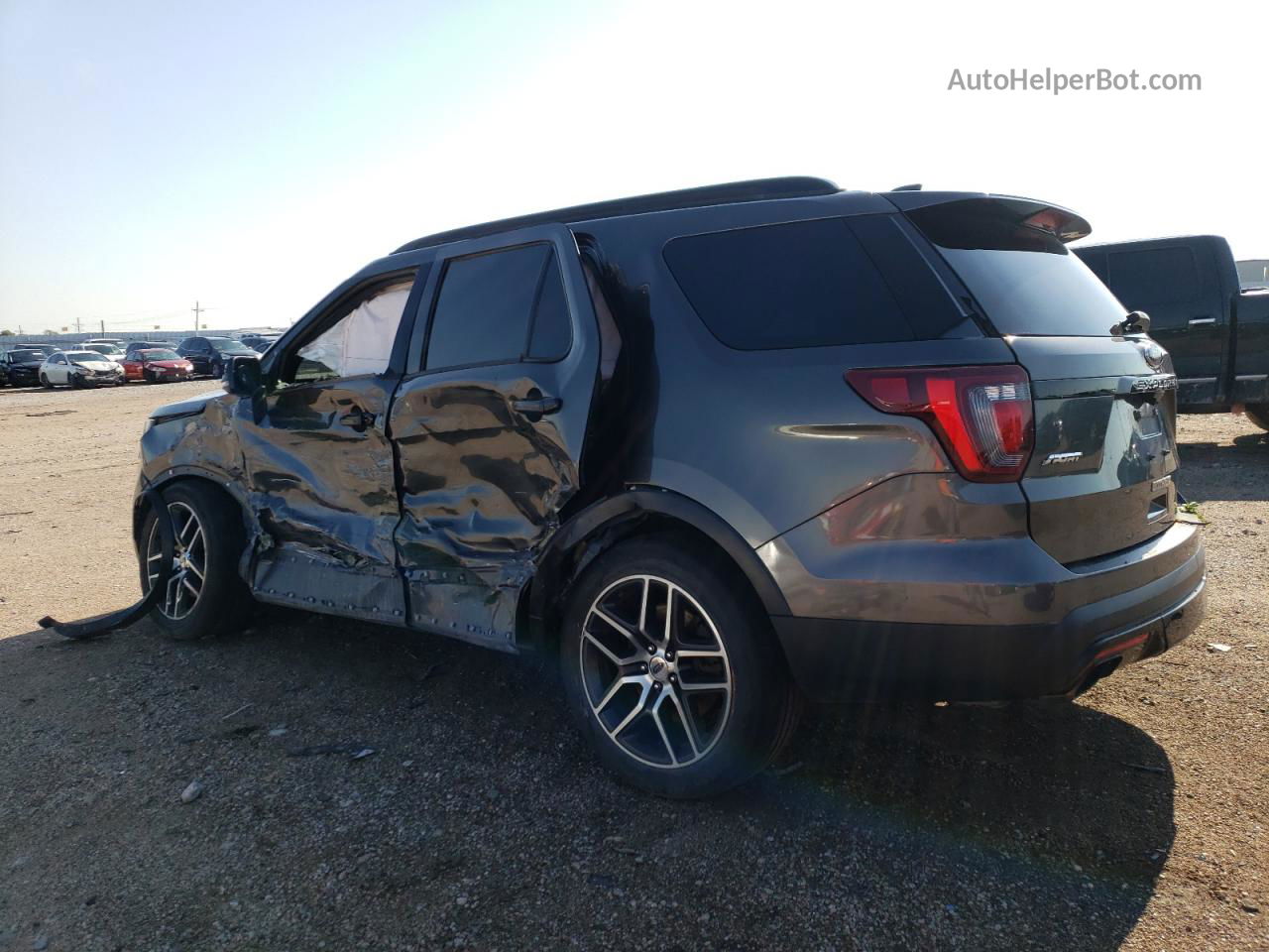 2017 Ford Explorer Sport Gray vin: 1FM5K8GT5HGD21044