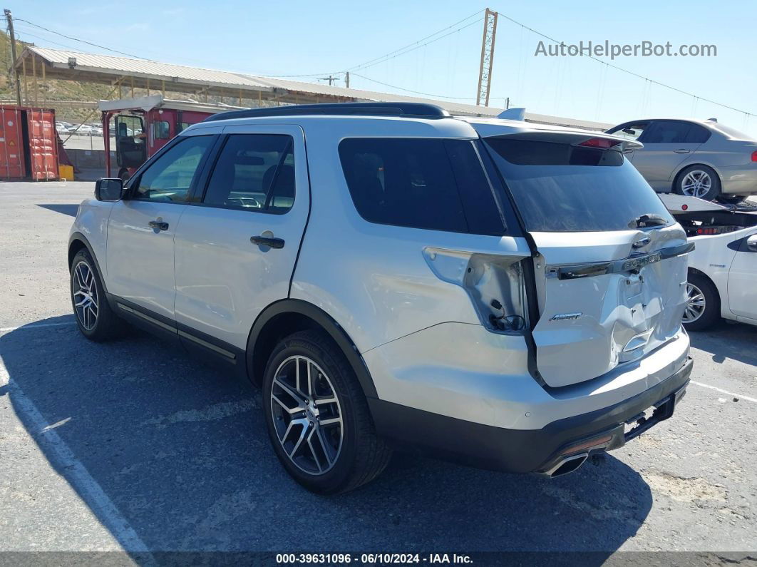 2017 Ford Explorer Sport Silver vin: 1FM5K8GT5HGD55789