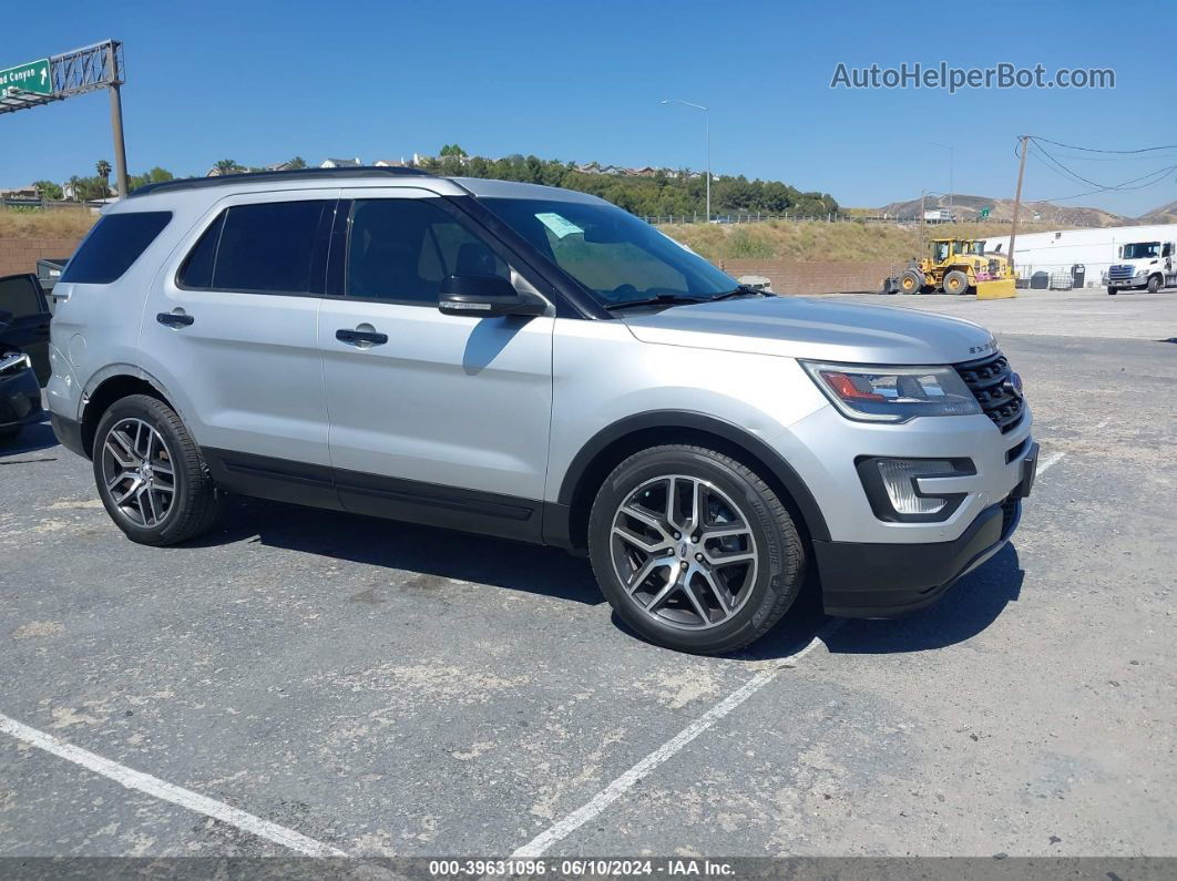 2017 Ford Explorer Sport Silver vin: 1FM5K8GT5HGD55789