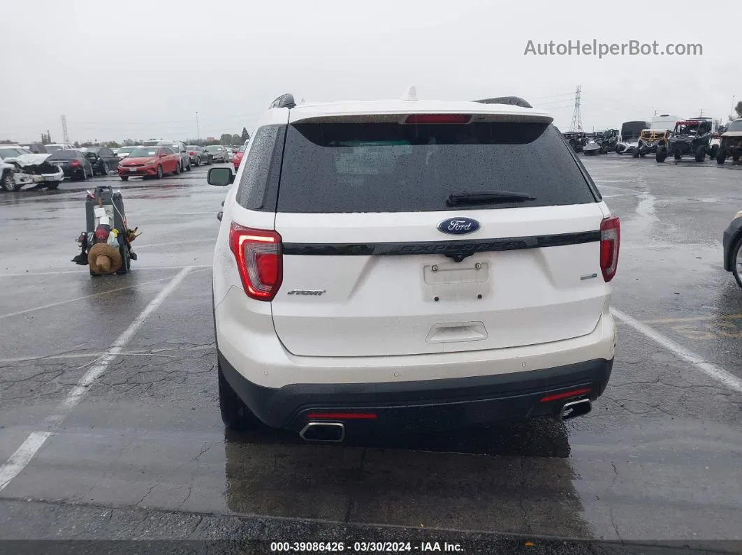 2017 Ford Explorer Sport White vin: 1FM5K8GT6HGB14825