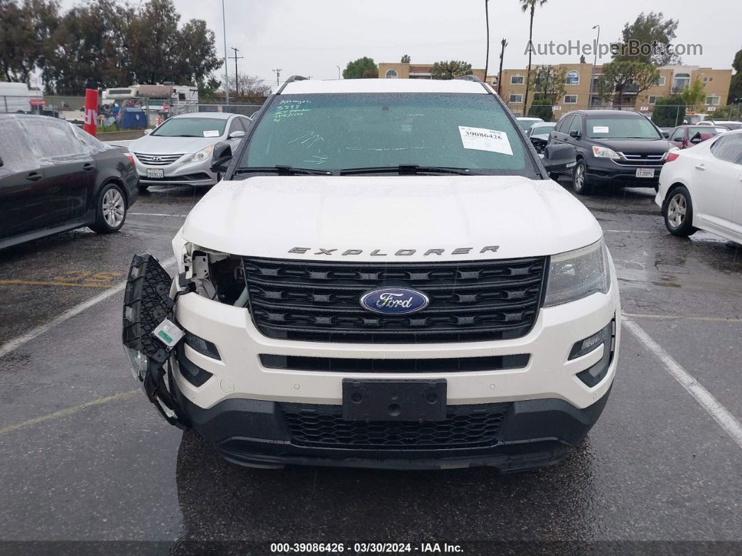 2017 Ford Explorer Sport White vin: 1FM5K8GT6HGB14825