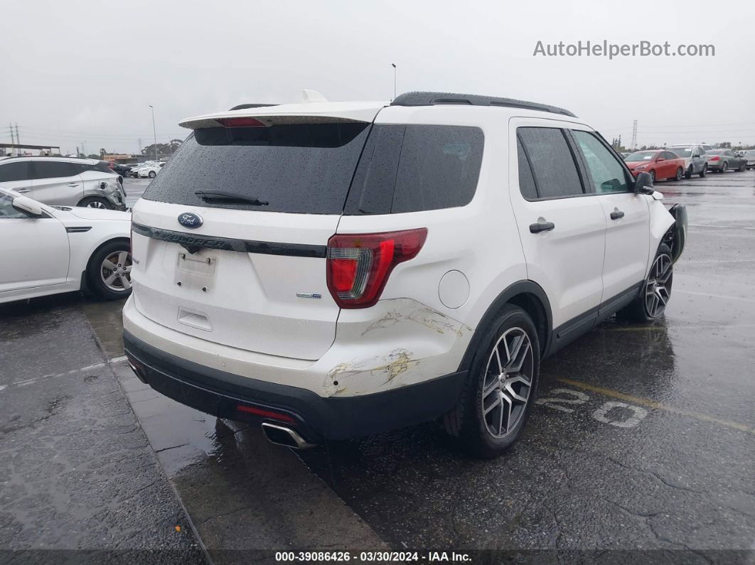 2017 Ford Explorer Sport White vin: 1FM5K8GT6HGB14825