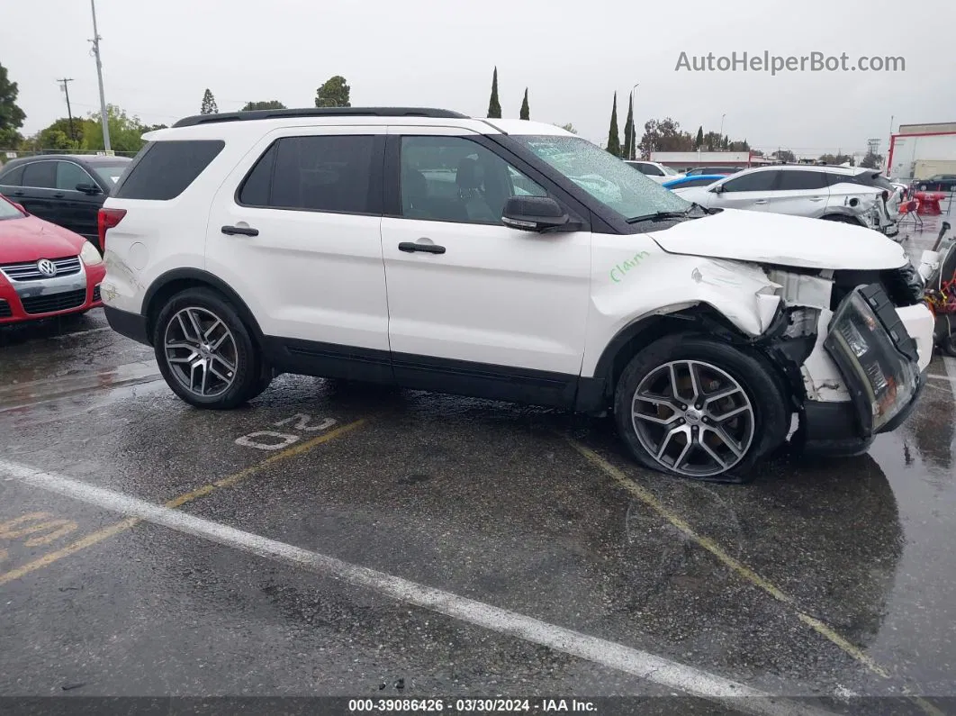 2017 Ford Explorer Sport White vin: 1FM5K8GT6HGB14825