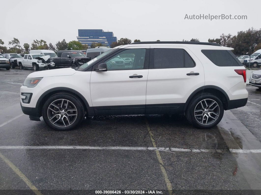 2017 Ford Explorer Sport White vin: 1FM5K8GT6HGB14825