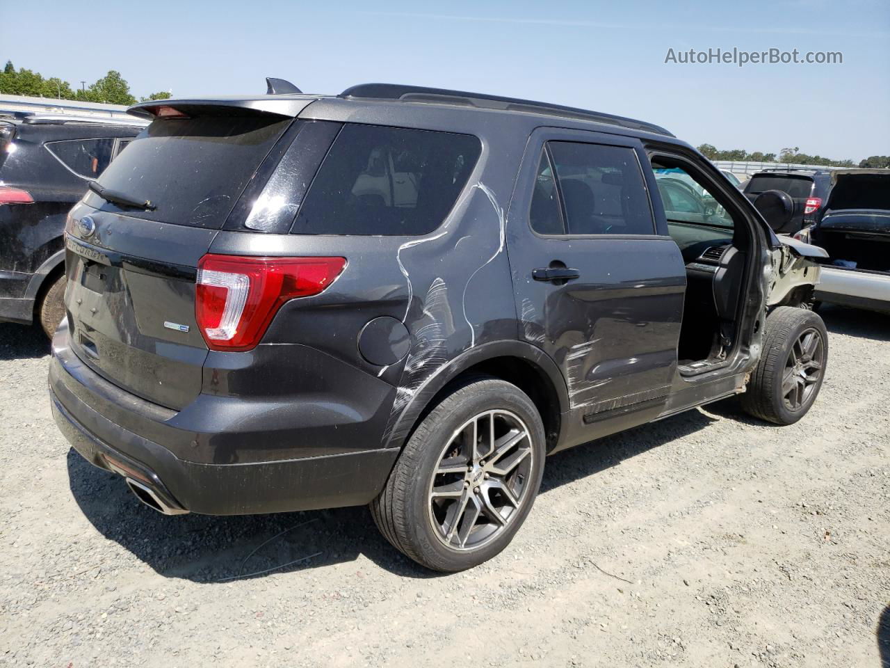 2017 Ford Explorer Sport Gray vin: 1FM5K8GT6HGB53687