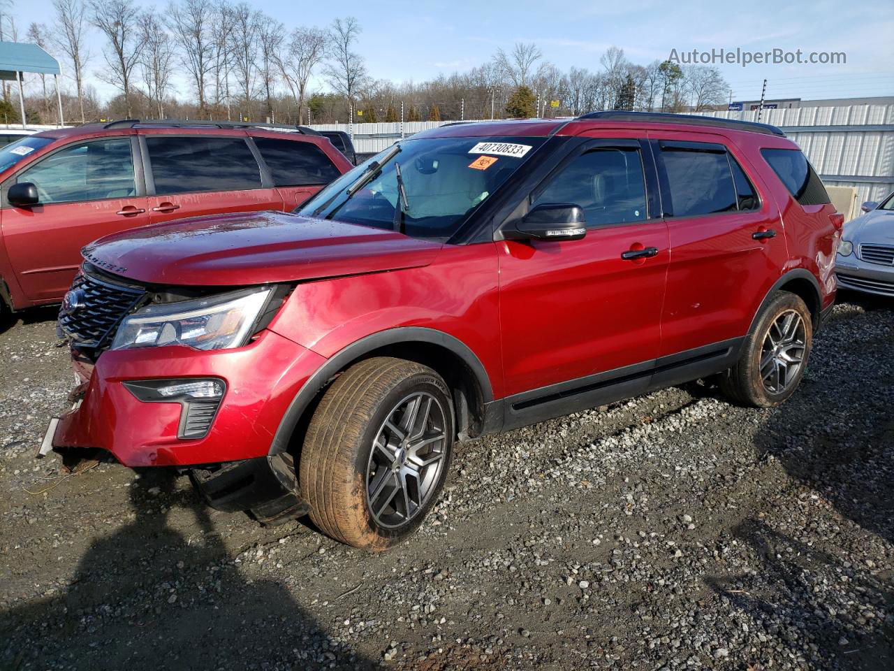 2018 Ford Explorer Sport Red vin: 1FM5K8GT6JGA85350