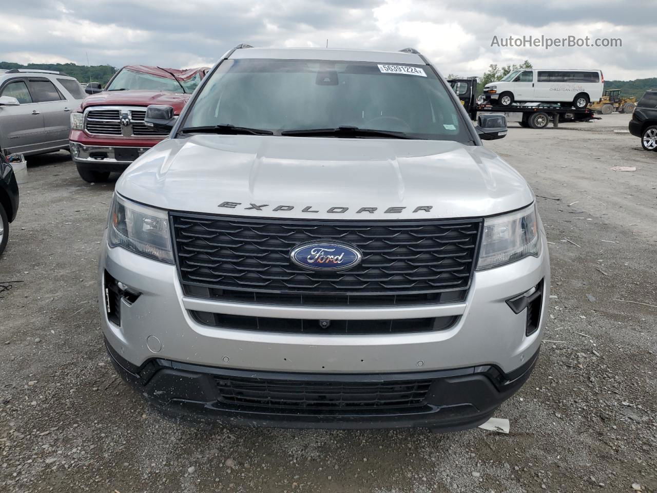 2018 Ford Explorer Sport Silver vin: 1FM5K8GT6JGB32165