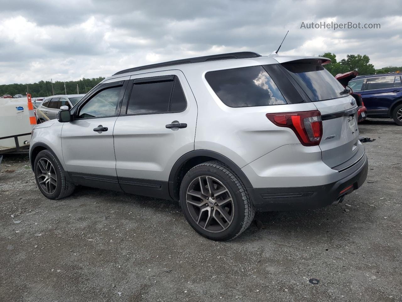 2018 Ford Explorer Sport Silver vin: 1FM5K8GT6JGB32165