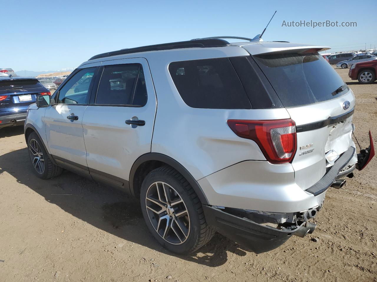 2018 Ford Explorer Sport Silver vin: 1FM5K8GT6JGC41371