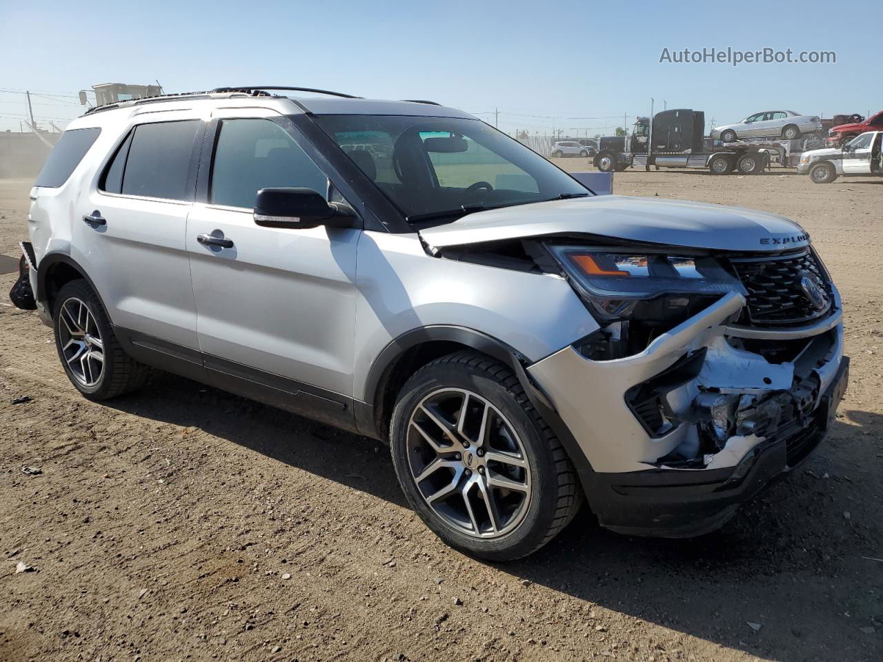 2018 Ford Explorer Sport Silver vin: 1FM5K8GT6JGC41371