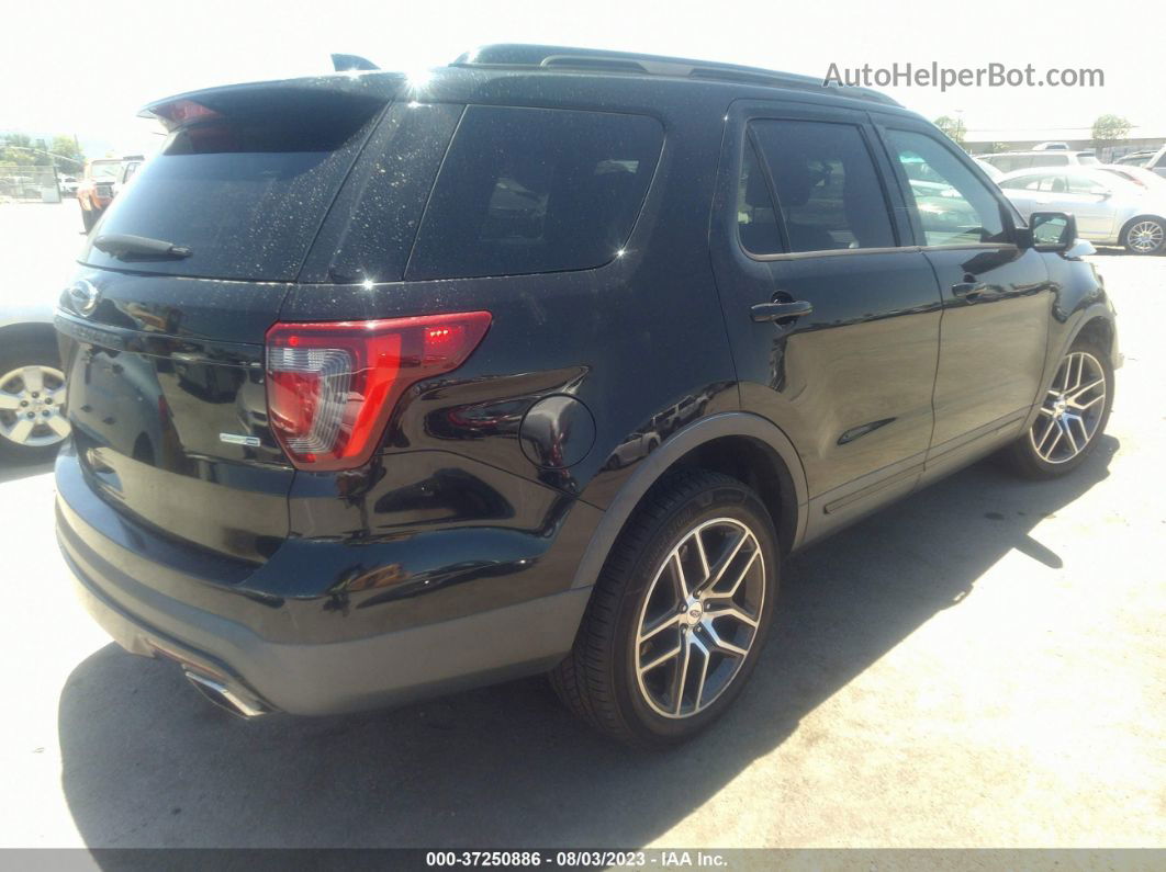 2017 Ford Explorer Sport Black vin: 1FM5K8GT7HGA12238