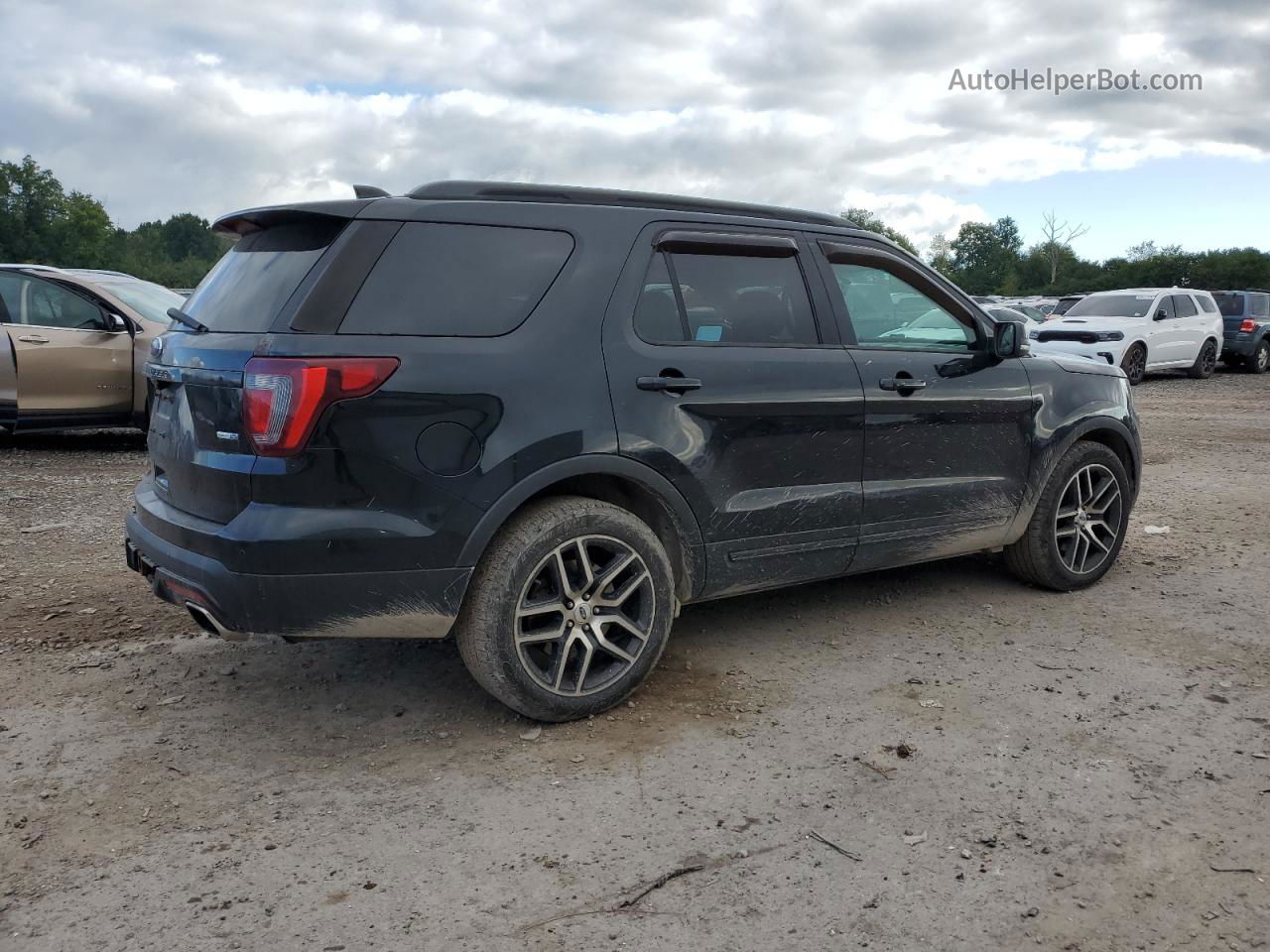 2017 Ford Explorer Sport Black vin: 1FM5K8GT7HGB49163