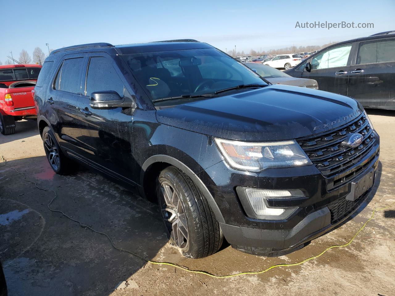 2017 Ford Explorer Sport Black vin: 1FM5K8GT7HGC08244