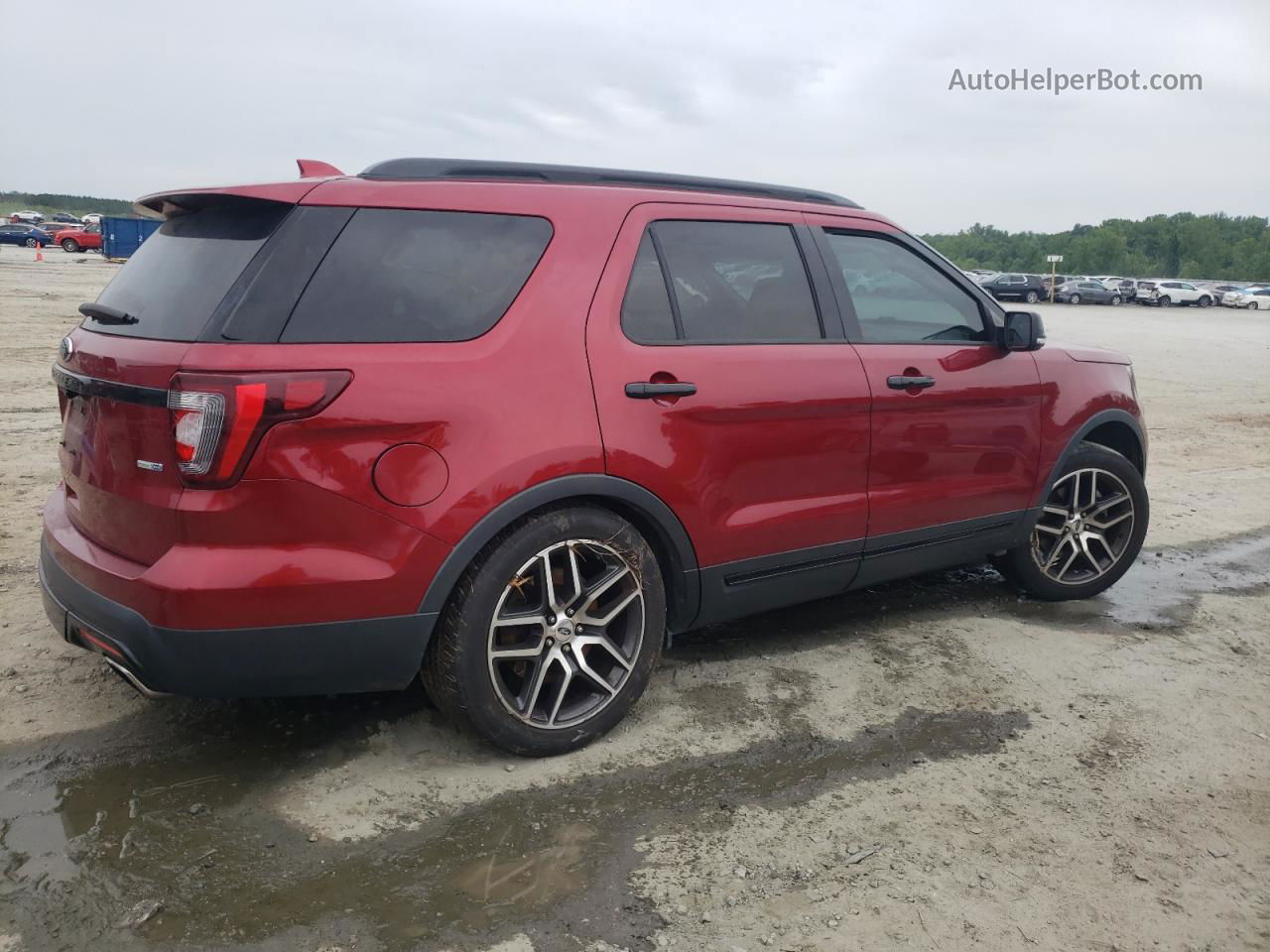 2017 Ford Explorer Sport Burgundy vin: 1FM5K8GT7HGC64619