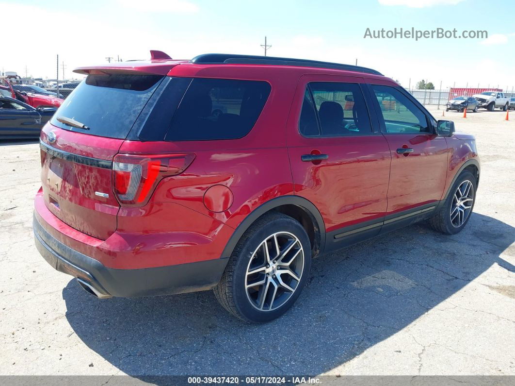 2017 Ford Explorer Sport Red vin: 1FM5K8GT8HGA59195