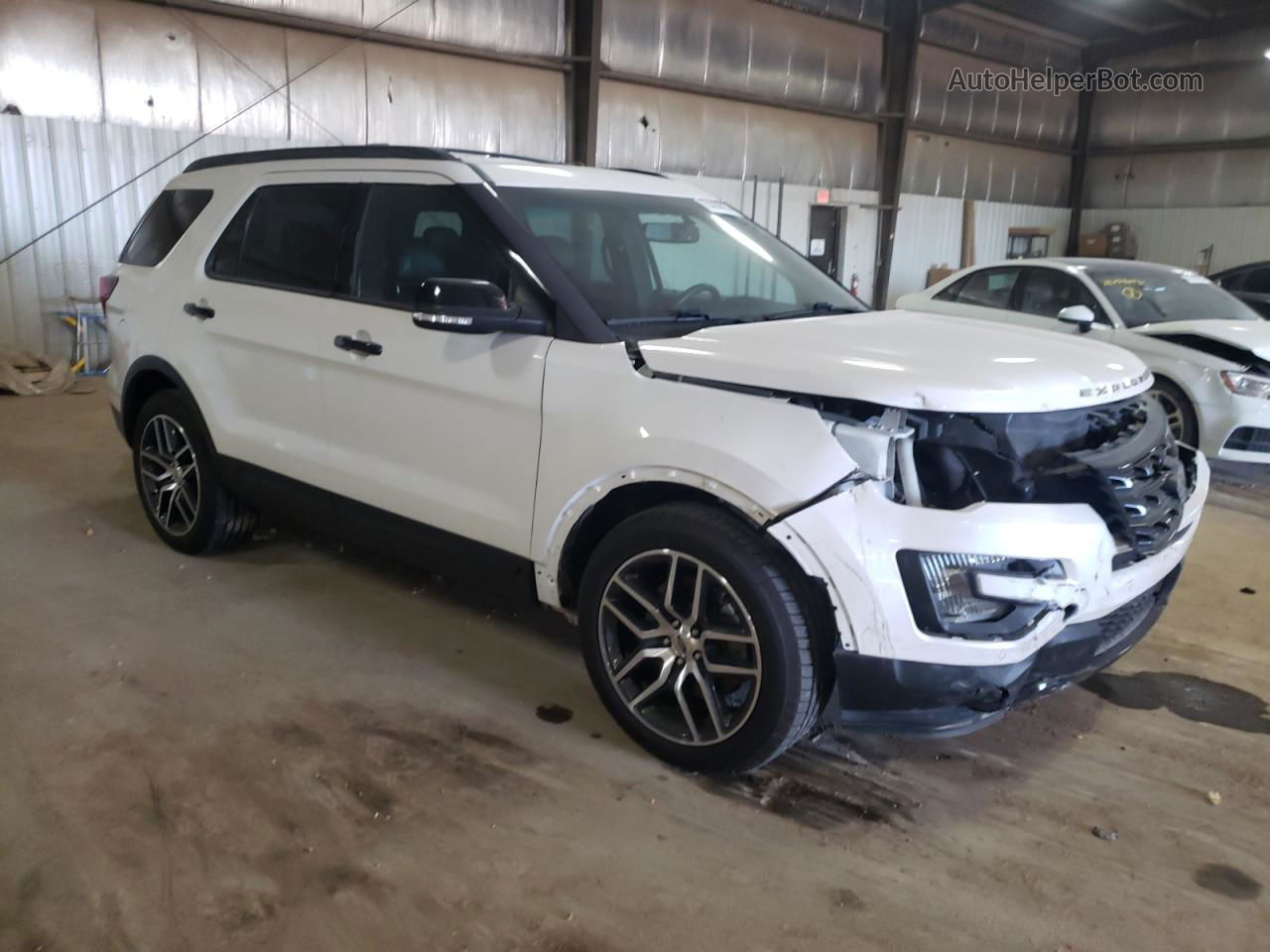 2017 Ford Explorer Sport White vin: 1FM5K8GT8HGA59472