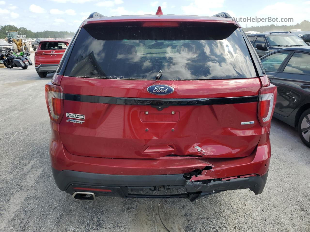 2017 Ford Explorer Sport Red vin: 1FM5K8GT8HGB06189