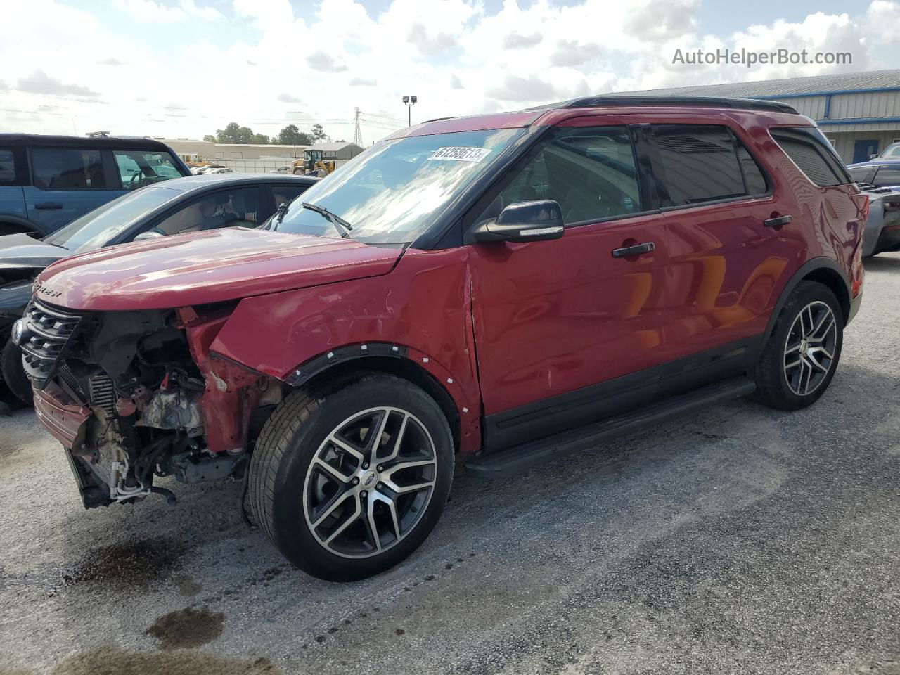 2017 Ford Explorer Sport Red vin: 1FM5K8GT8HGB06189