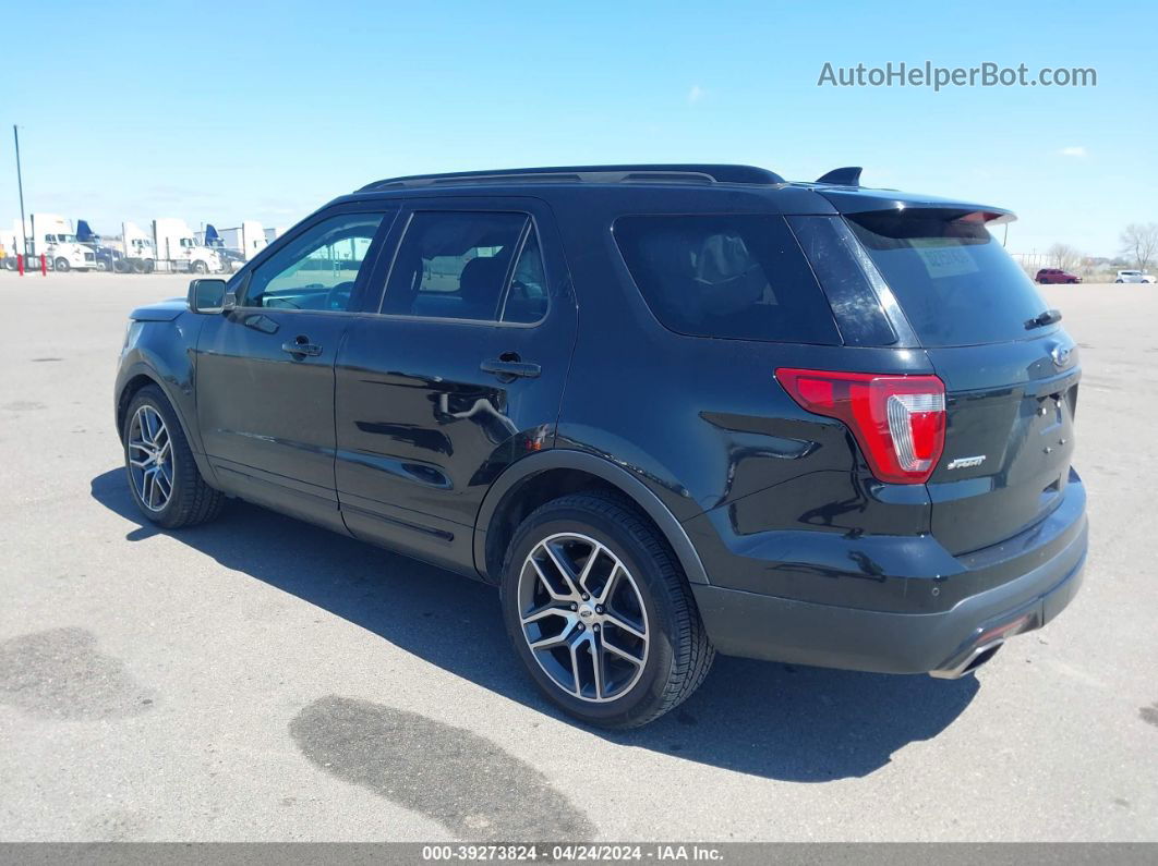 2017 Ford Explorer Sport Black vin: 1FM5K8GT9HGB91124