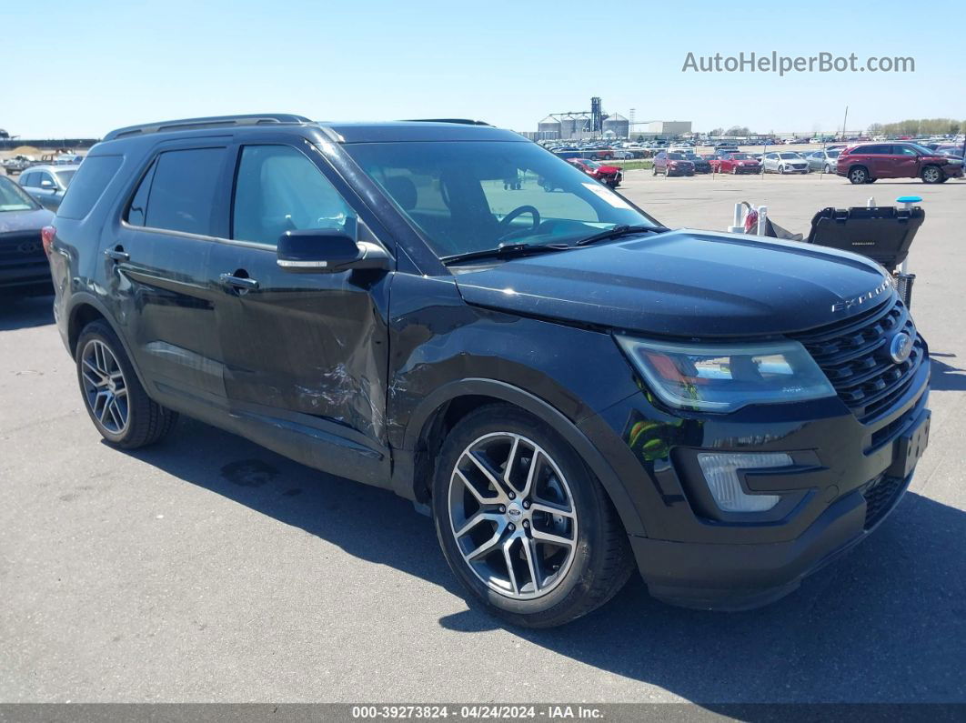 2017 Ford Explorer Sport Black vin: 1FM5K8GT9HGB91124