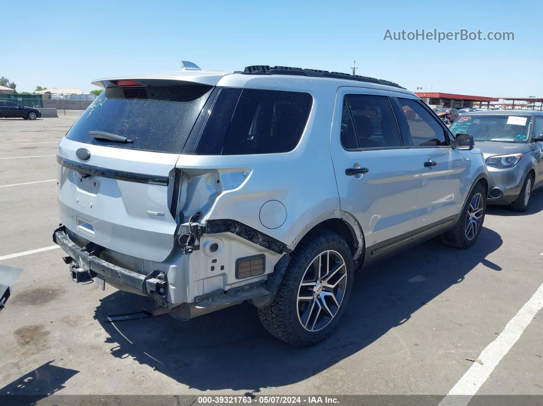 2017 Ford Explorer Sport Silver vin: 1FM5K8GT9HGC37051