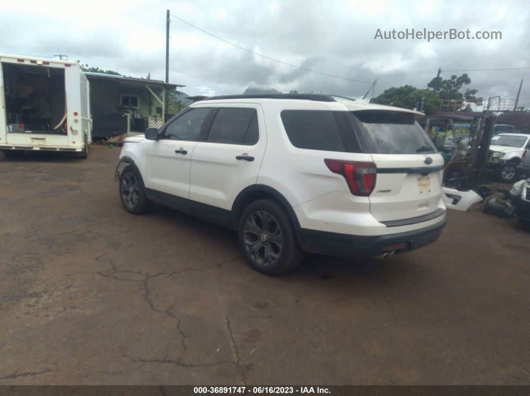 2018 Ford Explorer Sport White vin: 1FM5K8GT9JGC14827