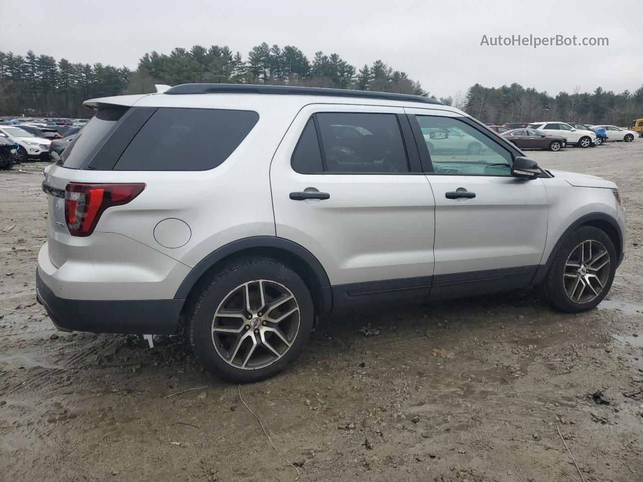 2017 Ford Explorer Sport Silver vin: 1FM5K8GTXHGA96426