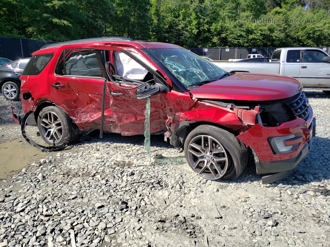 2017 Ford Explorer Sport Red vin: 1FM5K8GTXHGB50761