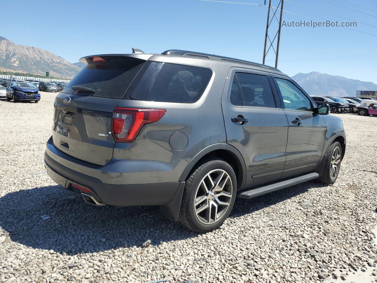 2017 Ford Explorer Sport Gray vin: 1FM5K8GTXHGC21361