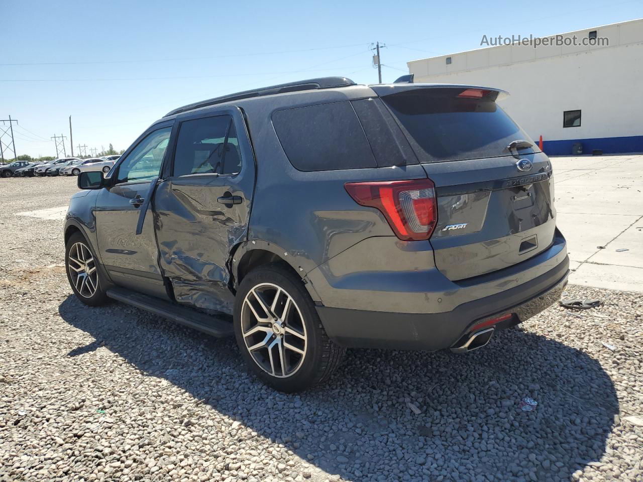 2017 Ford Explorer Sport Gray vin: 1FM5K8GTXHGC21361