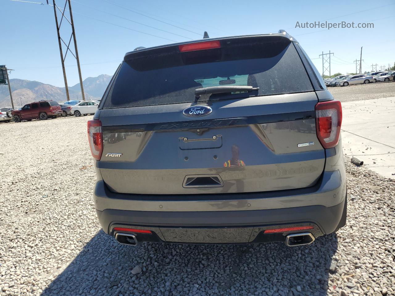 2017 Ford Explorer Sport Gray vin: 1FM5K8GTXHGC21361