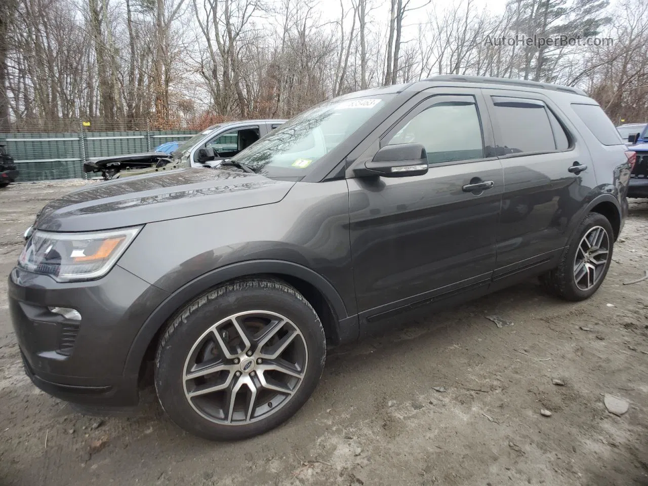 2018 Ford Explorer Sport Gray vin: 1FM5K8GTXJGB96158