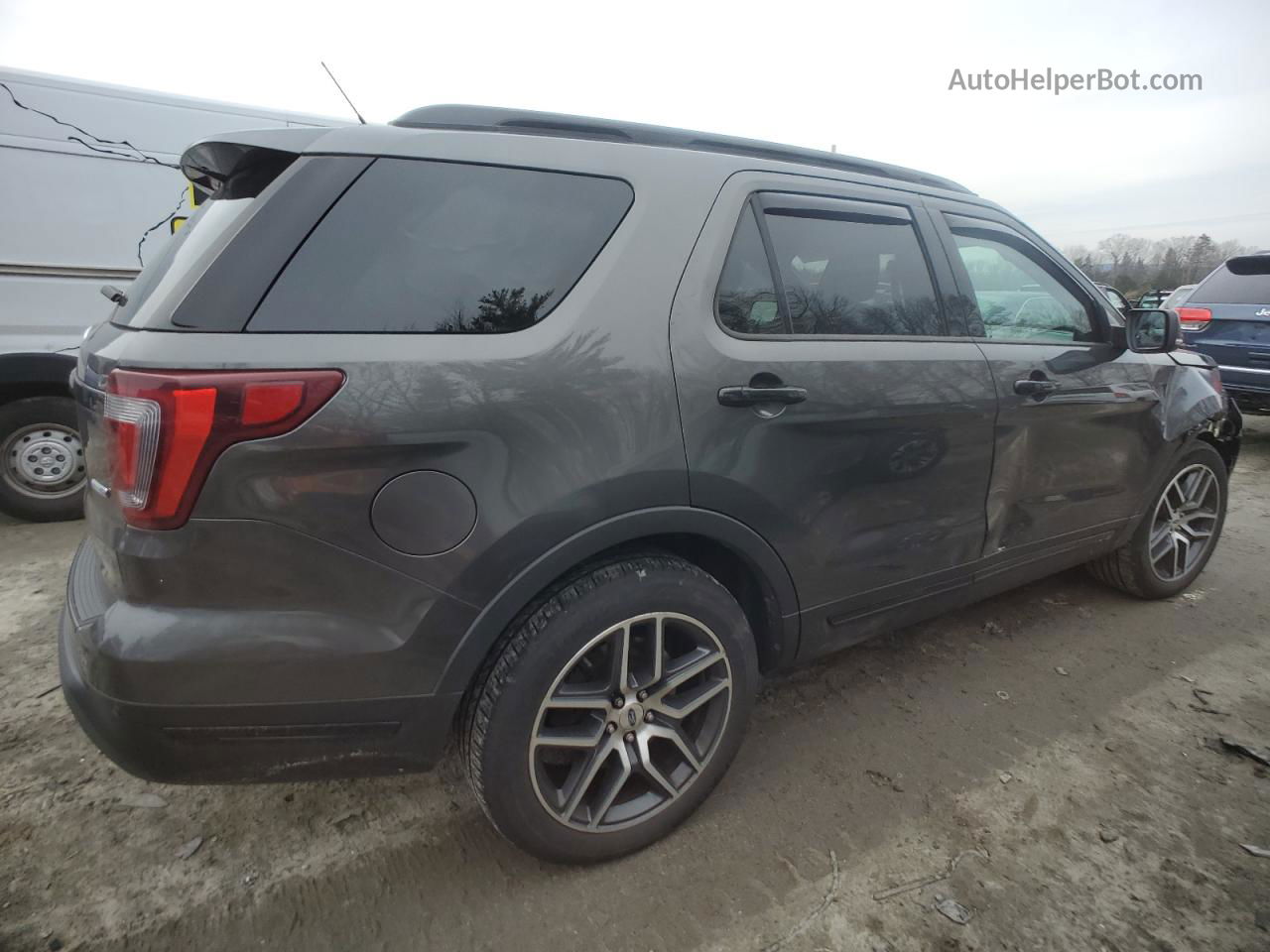 2018 Ford Explorer Sport Gray vin: 1FM5K8GTXJGB96158