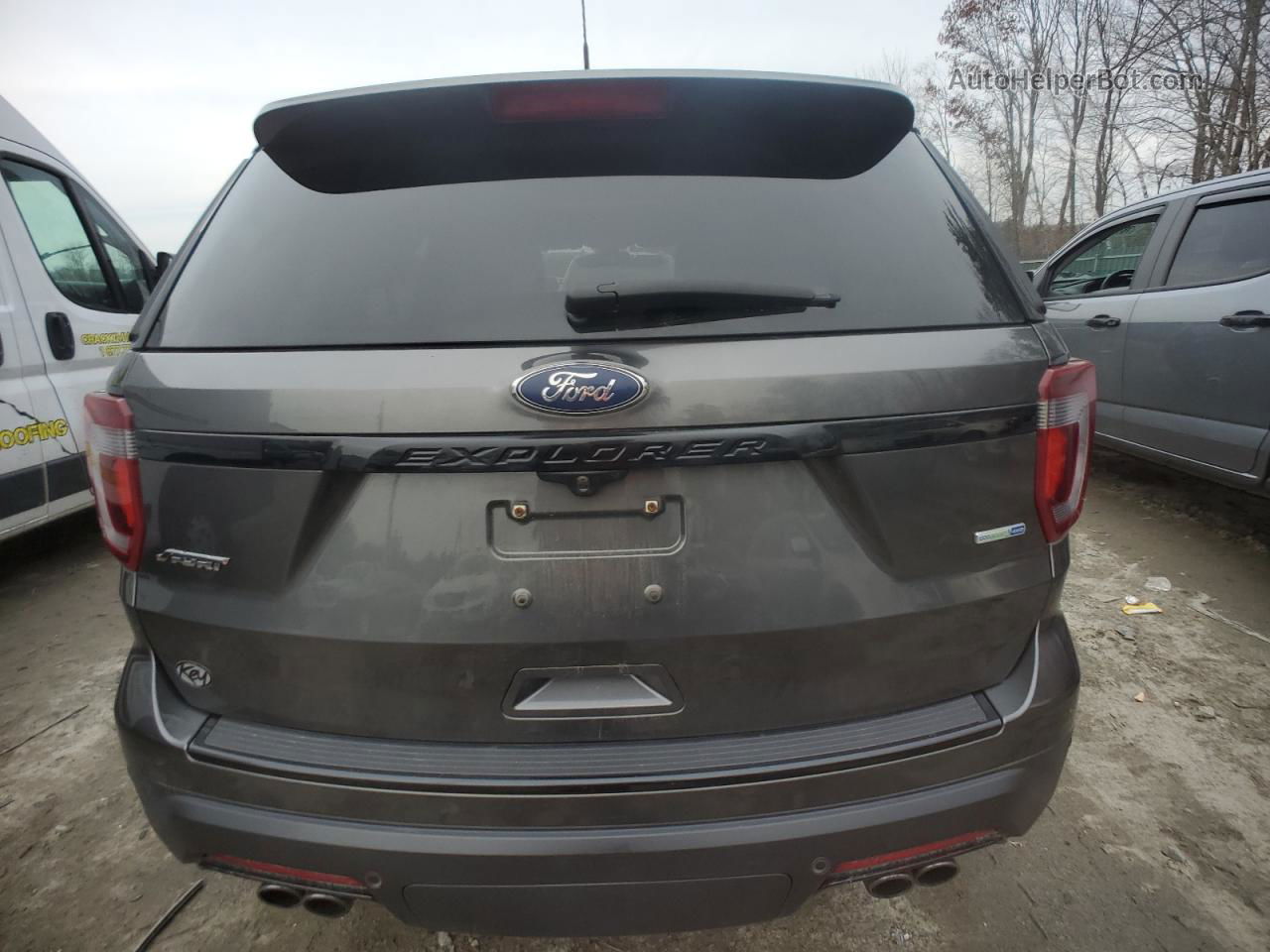 2018 Ford Explorer Sport Gray vin: 1FM5K8GTXJGB96158