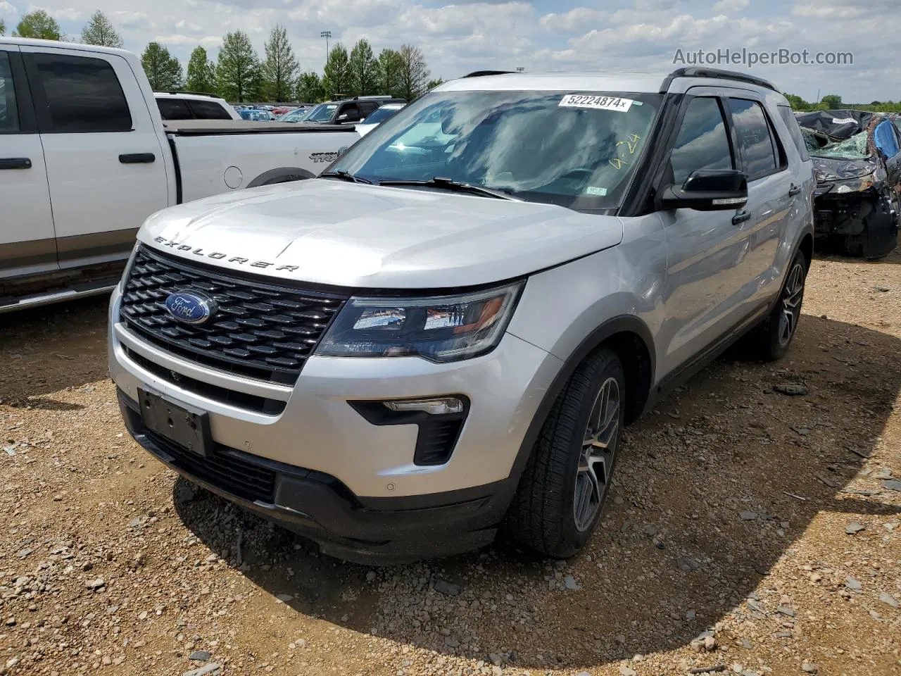 2018 Ford Explorer Sport Silver vin: 1FM5K8GTXJGC92274