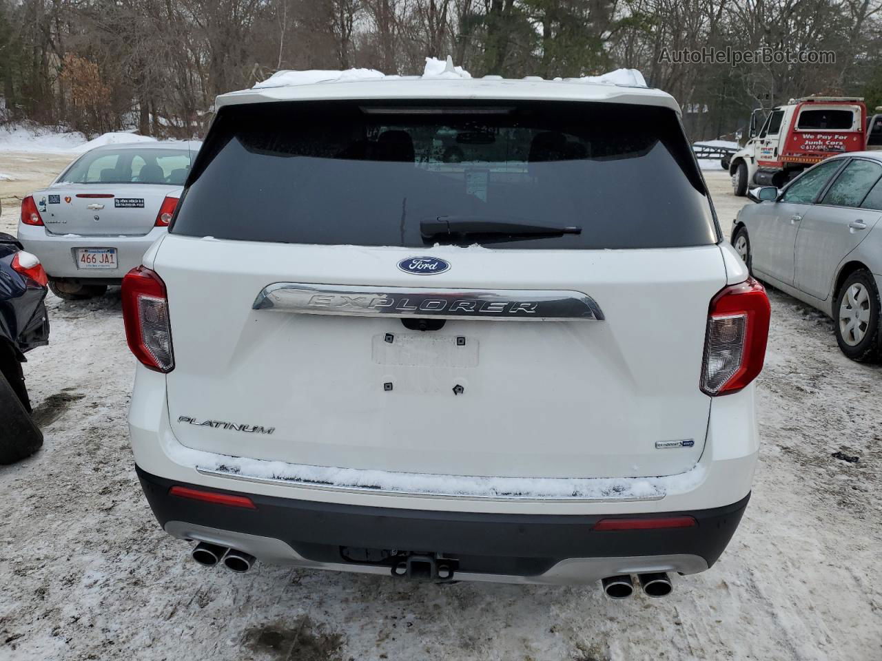 2020 Ford Explorer Platinum White vin: 1FM5K8HC0LGA56797